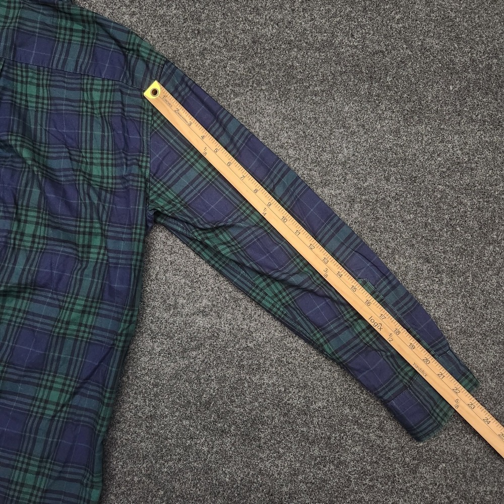 Vineyard Vines Mens Medium Navy Blue Dark Green Plaid Button Down Shirt - Picture 6 of 8